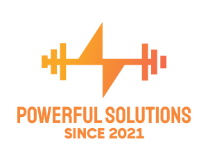 Thunder Power Dumbbell logo design