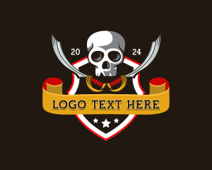 Skull Pirate Sword logo