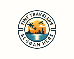 Tourist Beach Travel logo design