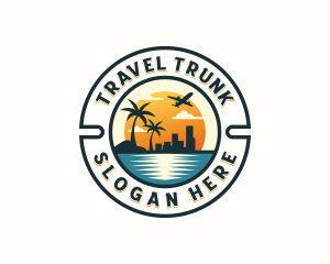 Tourist Beach Travel logo design