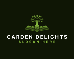 Tree Book Knowledge logo design