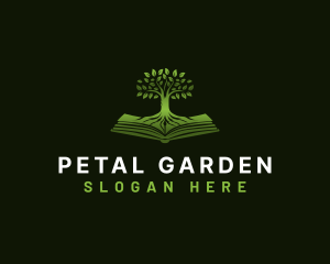 Tree Book Knowledge logo design