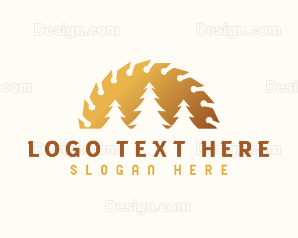 Tree Saw Lumberjack Logo