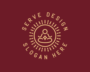 Minimalist Buddhist Buddha logo design