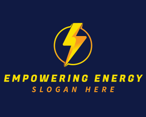 Lightning Bolt Energy logo design