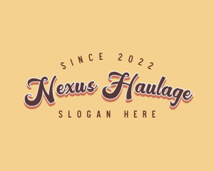 Vintage Retro Script Company logo design