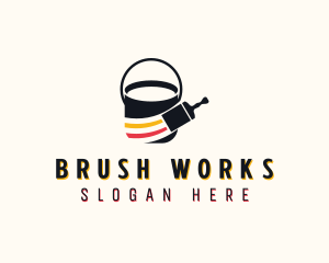 Paint Brush Handyman logo design