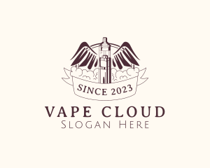 Tube Vape Wings Banner logo design