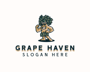 Grapes Garden Tree logo design