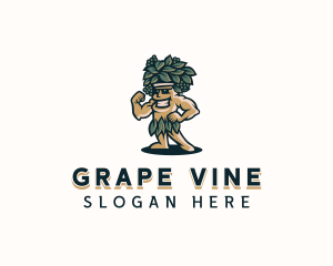 Grapes Garden Tree logo design