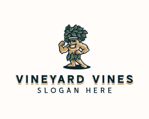 Grapes Garden Tree logo design