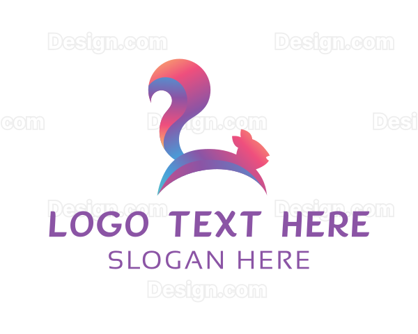 Abstract Gradient Squirrel Logo