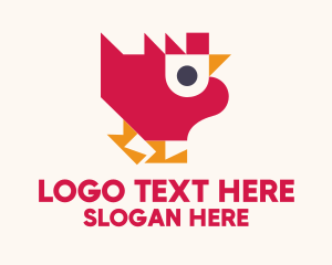 Poultry - Geometric Poultry Chicken logo design