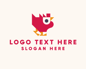 Geometric Poultry Chicken  logo