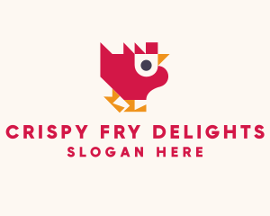 Geometric Poultry Chicken  logo design