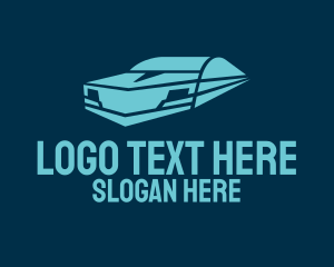 Futuristic Blue Car logo