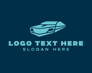 Futuristic Blue Car logo