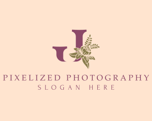 Ornamental Flower Letter J logo design