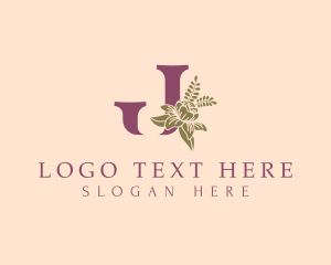Ornamental Flower Letter J Logo