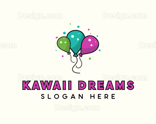 Party Balloon Confetti Logo