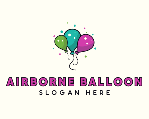 Party Balloon Confetti logo design