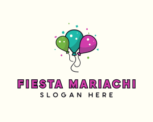 Party Balloon Confetti logo design