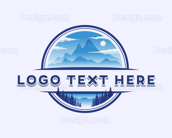 Mountain Peak Hiking Logo