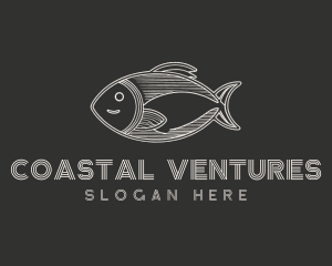 Minimalist Fish Seafood logo design