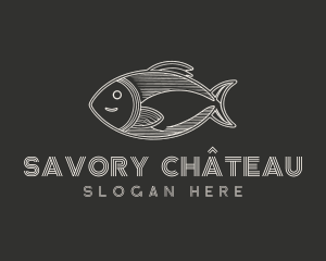 Minimalist Fish Seafood logo design