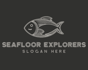 Minimalist Fish Seafood logo