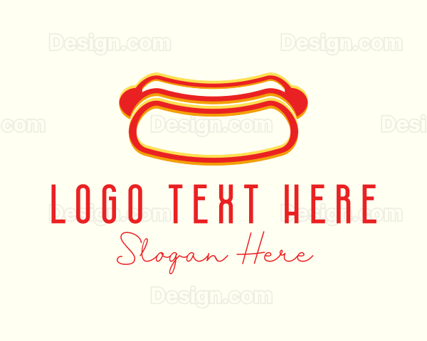 Hot Dog Dining Anaglyph Logo