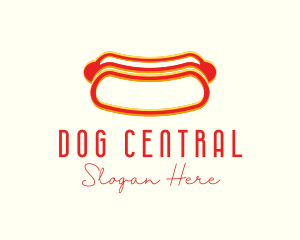 Hot Dog Dining Anaglyph logo design