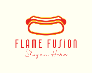 Hot Dog Dining Anaglyph logo design