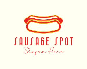 Hot Dog Dining Anaglyph logo design