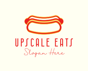 Hot Dog Dining Anaglyph logo design