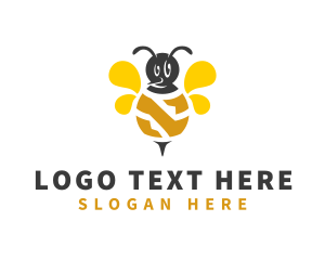 Honeybee Insect Letter N logo