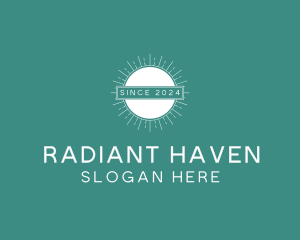 Minimalist Sun Badge logo