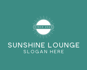 Minimalist Sun Badge logo design