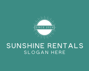 Minimalist Sun Badge logo