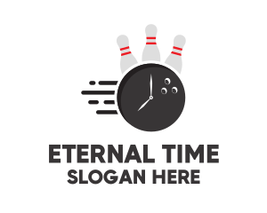 Bowling Pin Time  logo design