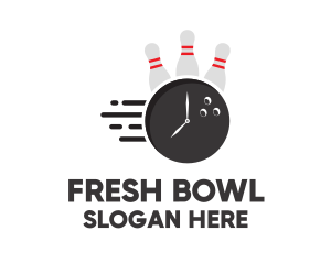 Bowling Pin Time  logo design