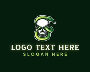 Scary Snake Skull logo