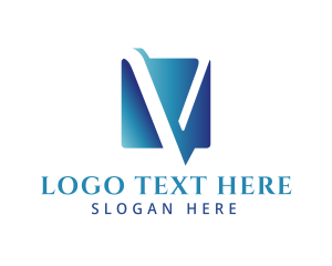 Company - Modern Letter V Firm logo design