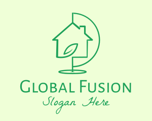 Global Eco Real Estate Housing logo design