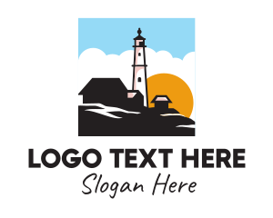 Lighthouse Sunrise Scene logo