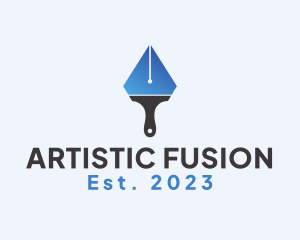 Paintbrush Pen Artist  logo design