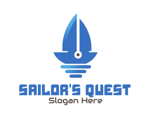 Sail Boat Blade logo design