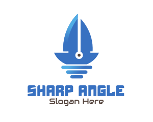 Sail Boat Blade logo design