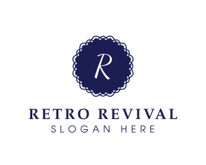 Classy Retro Rosette logo design