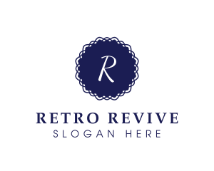 Classy Retro Rosette logo design